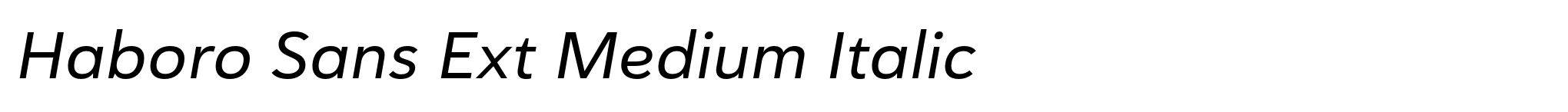 Haboro Sans Ext Medium Italic image